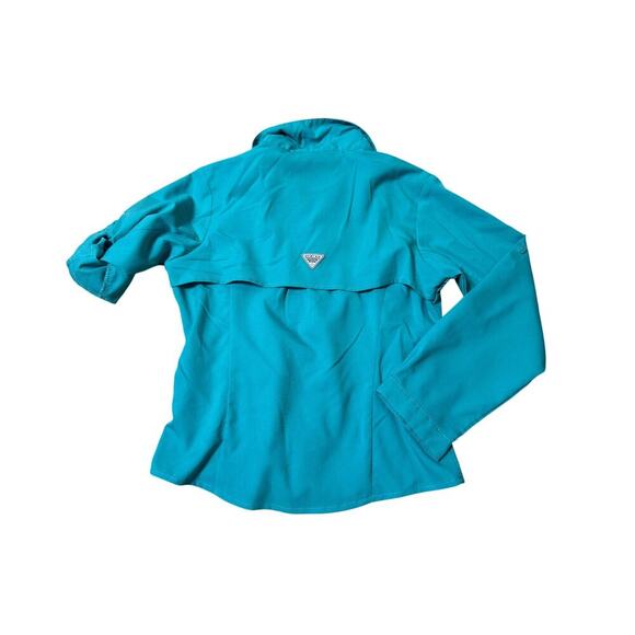COLUMBIA SPORTSWEAR Kids/Girls PFG long sleeve shirt; Green/Teal, size XS(6- 6X) - Picture 3 of 14